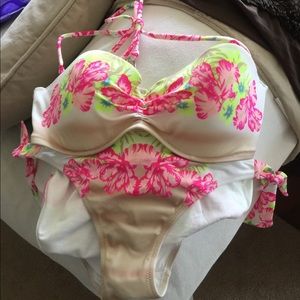 Victoria’s Secret Bikini - Pink/Neon Green Floral